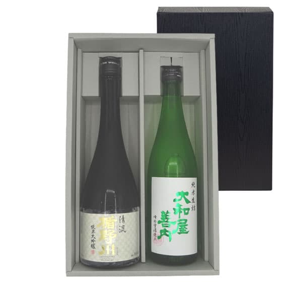 日本酒セット 楯野川 清流 純米大吟醸 720ML ＆大和屋善内 純米 生詰 720ml ギフトボックス入り 楽ギフ_のし コンビニ受取対応商品 本州のみ送料無料 お酒 母の日 プレゼント