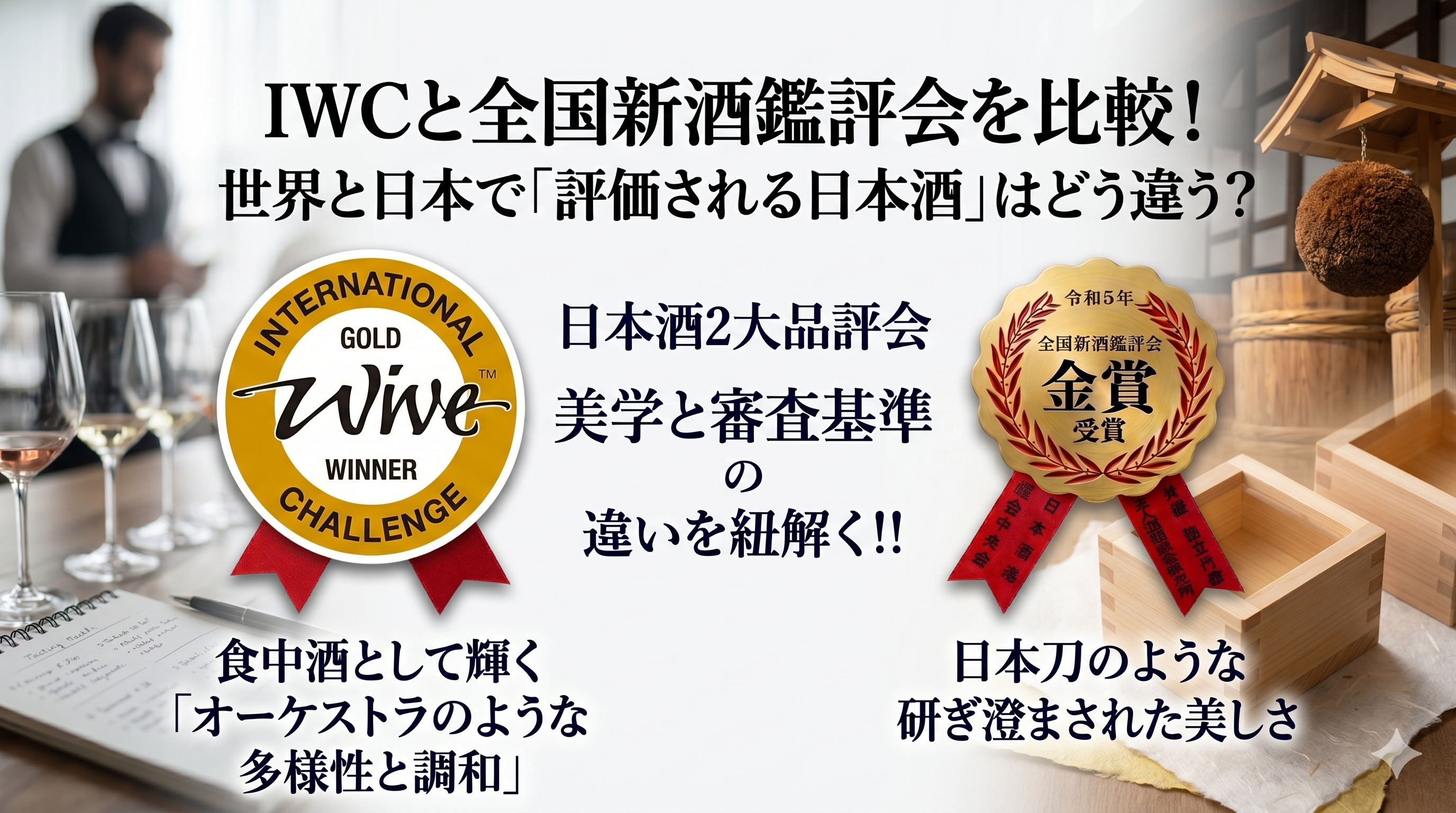 IWCと全国新酒鑑評会を比較!世界と日本で「評価される日本酒」はどう違う?
