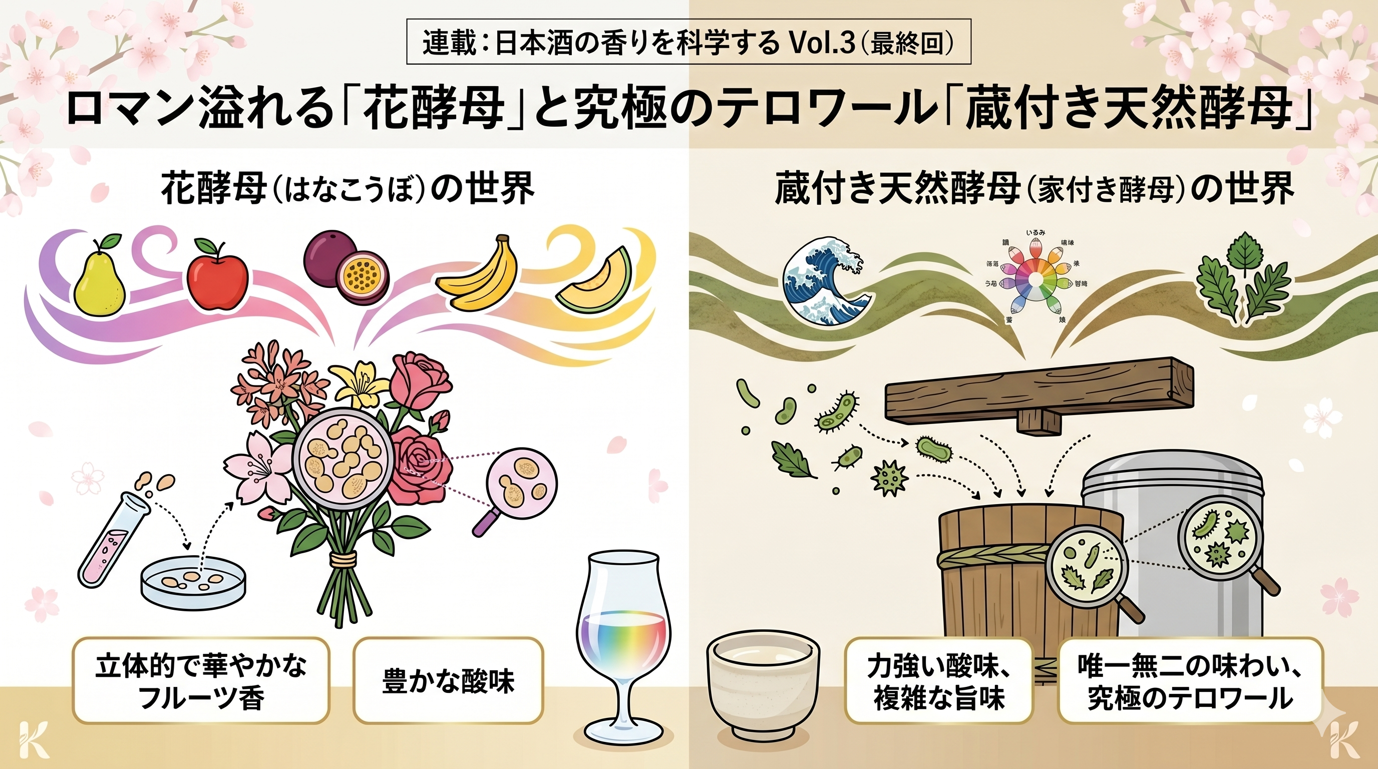 自然界からの贈り物！ロマン溢れる「花酵母」と究極のテロワール「蔵付き天然酵母」