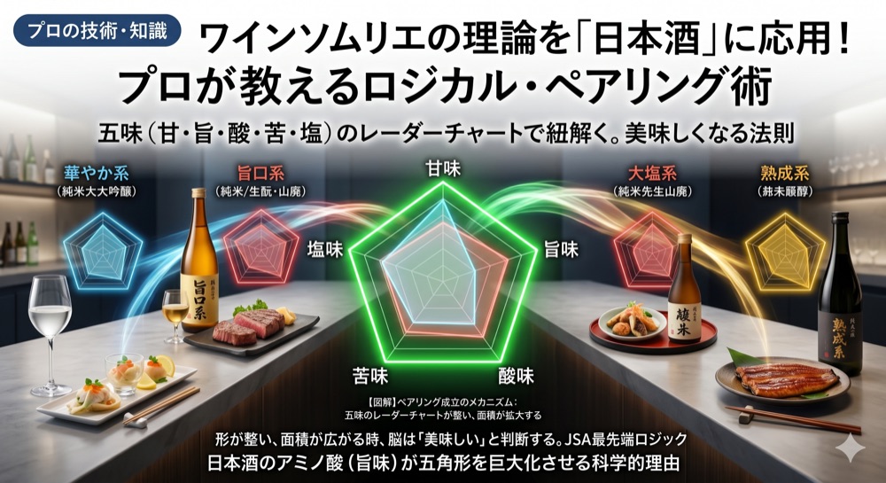  ワインソムリエの理論を「日本酒」に応用！プロが教えるロジカル・ペアリング術